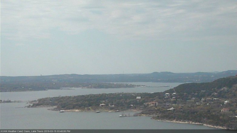 Lake Travis webcam, March 19, 2019 2:50 PM CT