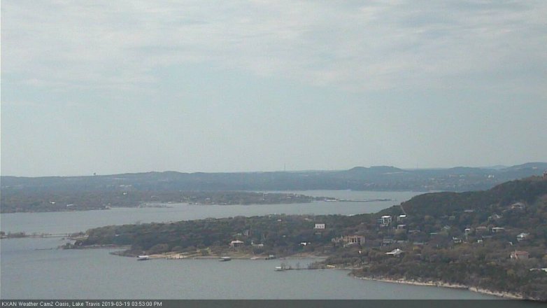 Lake Travis webcam, March 19, 2019 2:55 PM CT