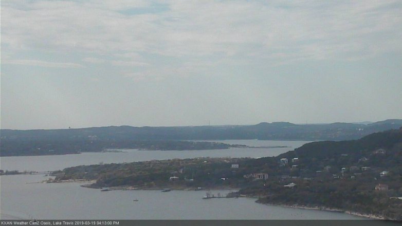 Lake Travis webcam, March 19, 2019 3:15 PM CT