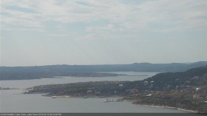 Lake Travis webcam, March 19, 2019 3:25 PM CT
