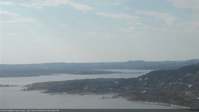 Lake Travis webcam, March 19, 2019 3:45 PM CT