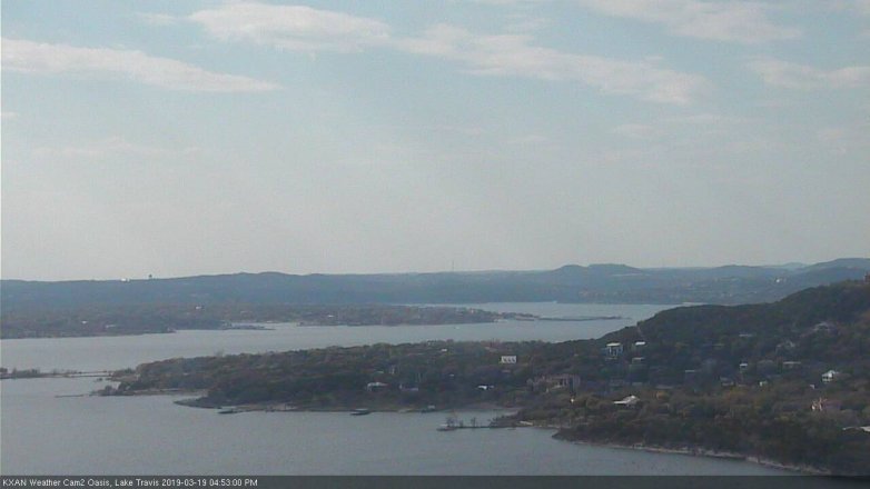 Lake Travis webcam, March 19, 2019 3:55 PM CT