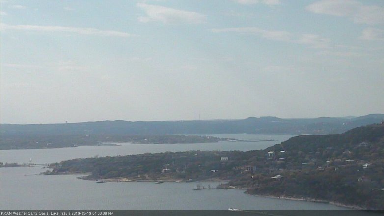 Lake Travis webcam, March 19, 2019 4:00 PM CT