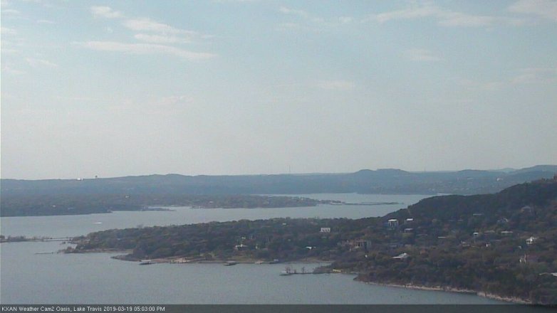 Lake Travis webcam, March 19, 2019 4:05 PM CT