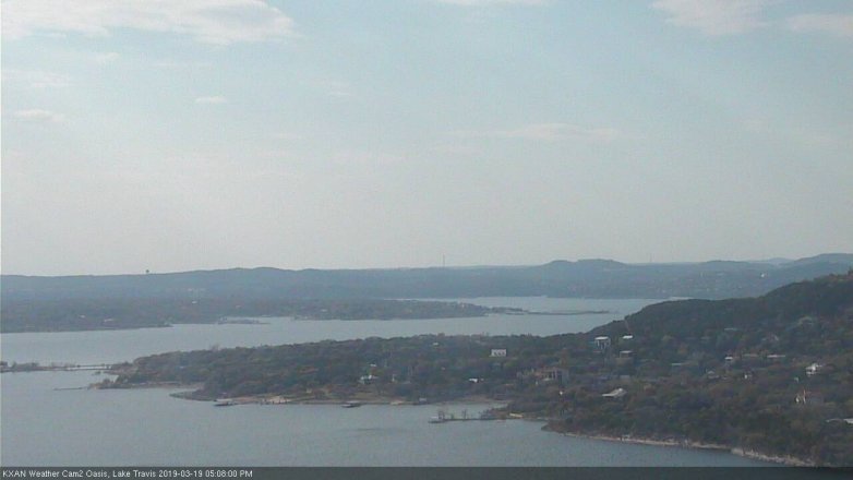 Lake Travis webcam, March 19, 2019 4:10 PM CT