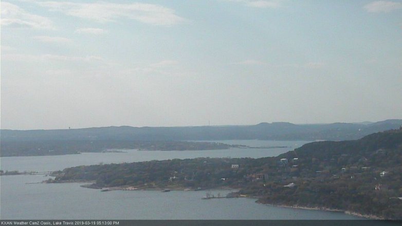 Lake Travis webcam, March 19, 2019 4:15 PM CT
