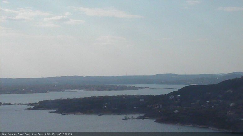 Lake Travis webcam, March 19, 2019 4:20 PM CT