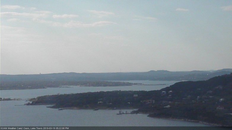 Lake Travis webcam, March 19, 2019 4:25 PM CT