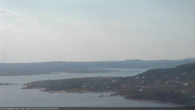 Lake Travis webcam, March 19, 2019 4:35 PM CT