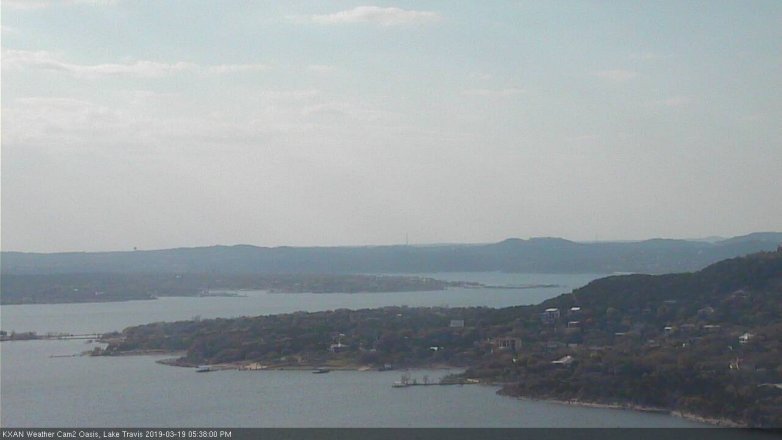 Lake Travis webcam, March 19, 2019 4:40 PM CT