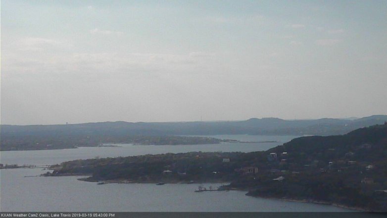 Lake Travis webcam, March 19, 2019 4:45 PM CT