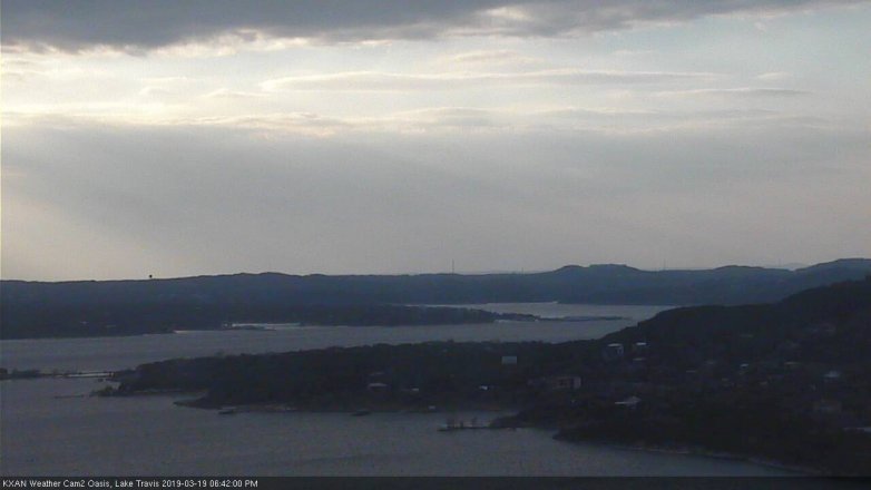 Lake Travis webcam, March 19, 2019 5:45 PM CT