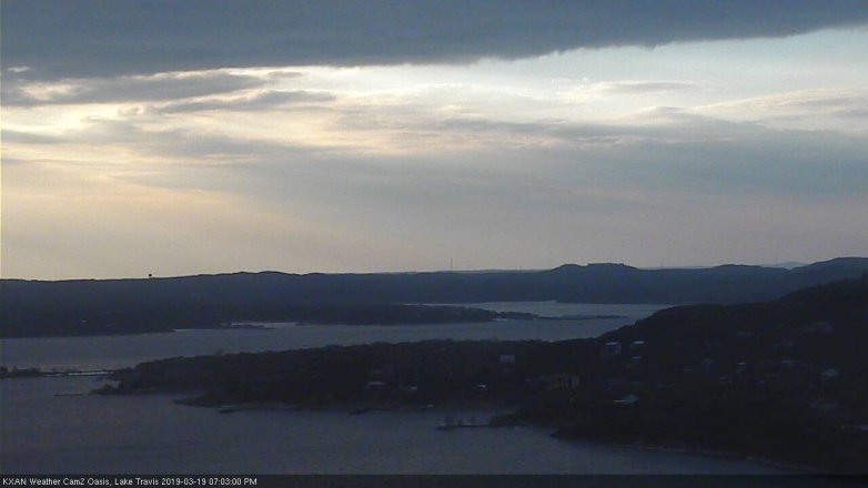 Lake Travis webcam, March 19, 2019 6:05 PM CT