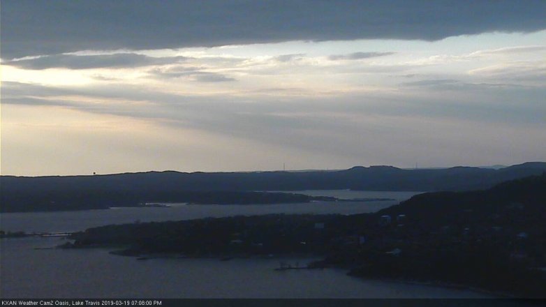 Lake Travis webcam, March 19, 2019 6:10 PM CT