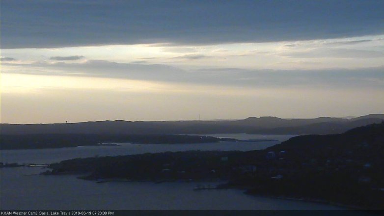 Lake Travis webcam, March 19, 2019 6:25 PM CT