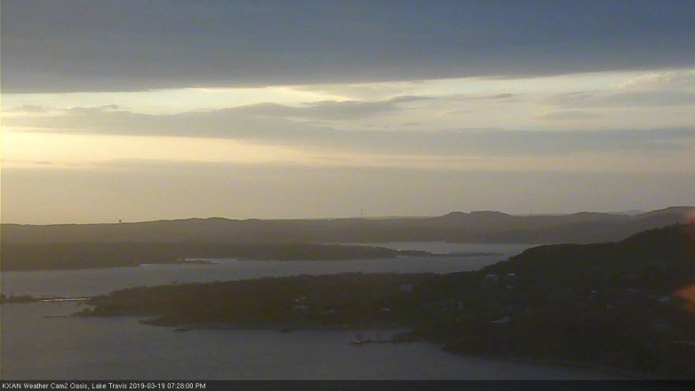 Lake Travis webcam, March 19, 2019 6:30 PM CT