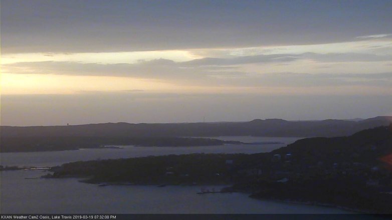 Lake Travis webcam, March 19, 2019 6:35 PM CT