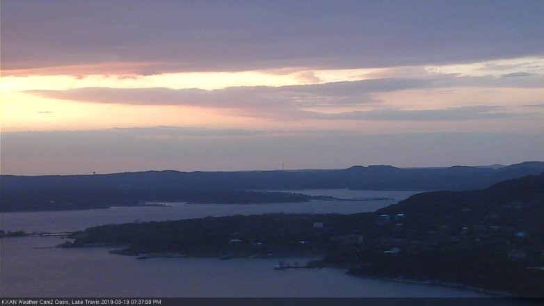 Lake Travis webcam, March 19, 2019 6:40 PM CT