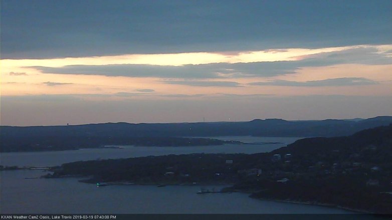 Lake Travis webcam, March 19, 2019 6:45 PM CT