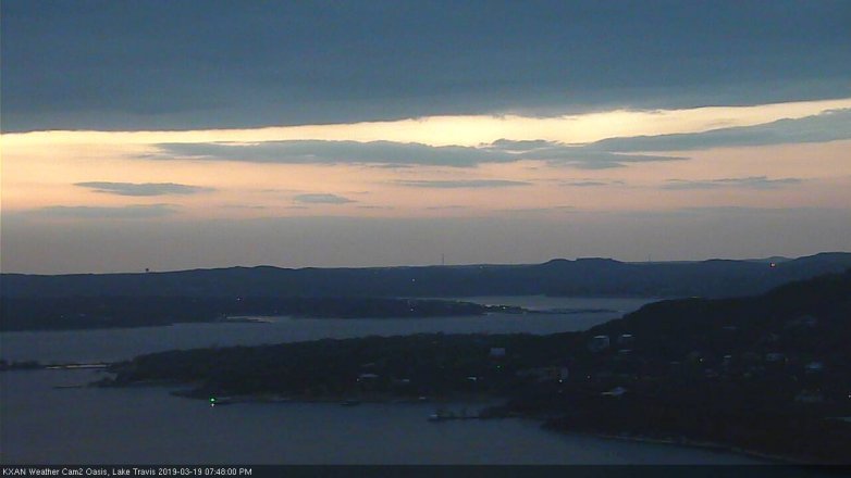 Lake Travis webcam, March 19, 2019 6:50 PM CT