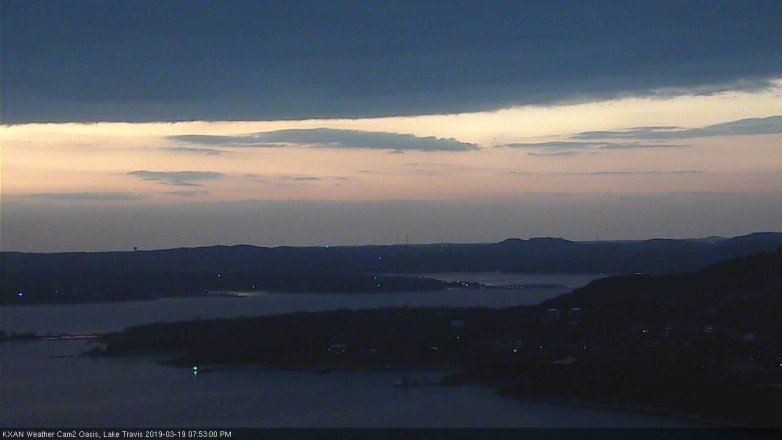 Lake Travis webcam, March 19, 2019 6:55 PM CT