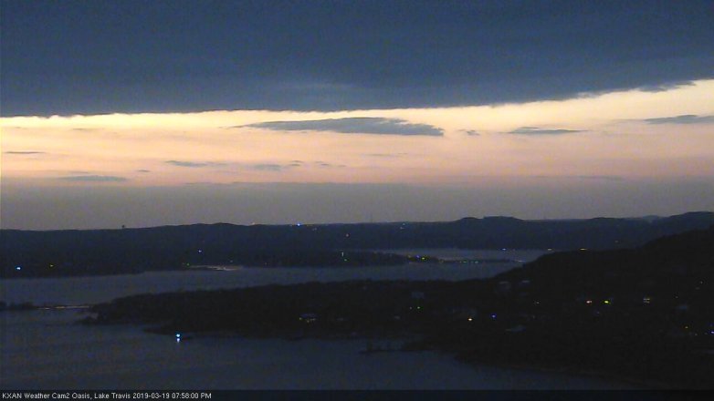 Lake Travis webcam, March 19, 2019 7:00 PM CT