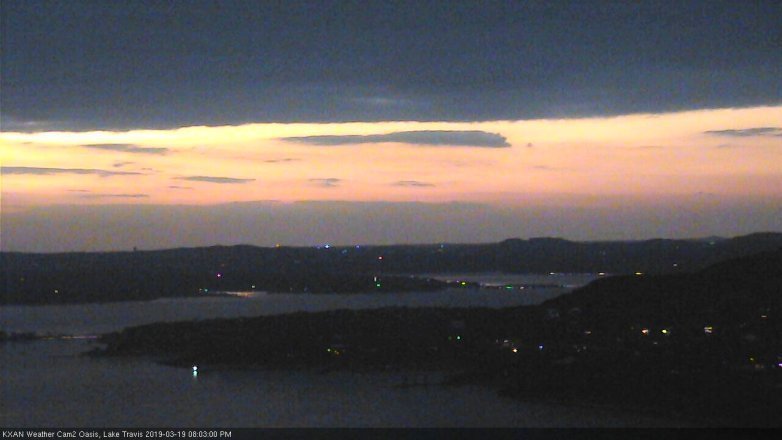 Lake Travis webcam, March 19, 2019 7:05 PM CT