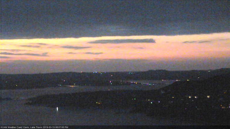 Lake Travis webcam, March 19, 2019 7:10 PM CT