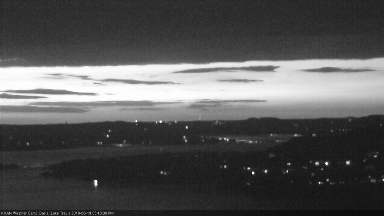 Lake Travis webcam, March 19, 2019 7:15 PM CT