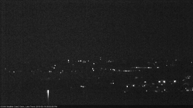 Lake Travis webcam, March 19, 2019 8:05 PM CT