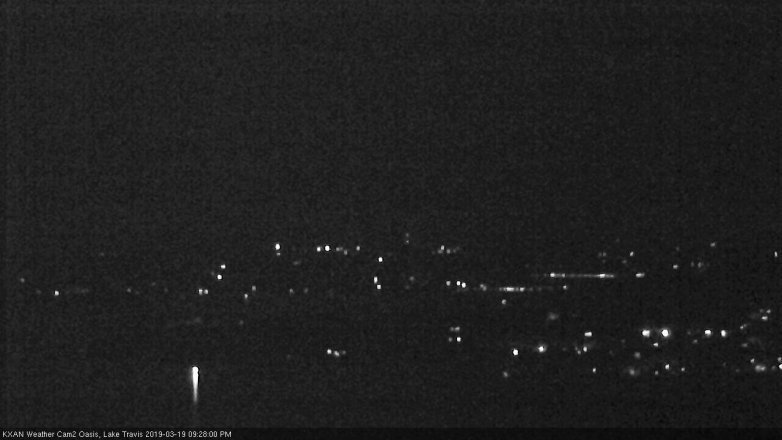Lake Travis webcam, March 19, 2019 8:30 PM CT