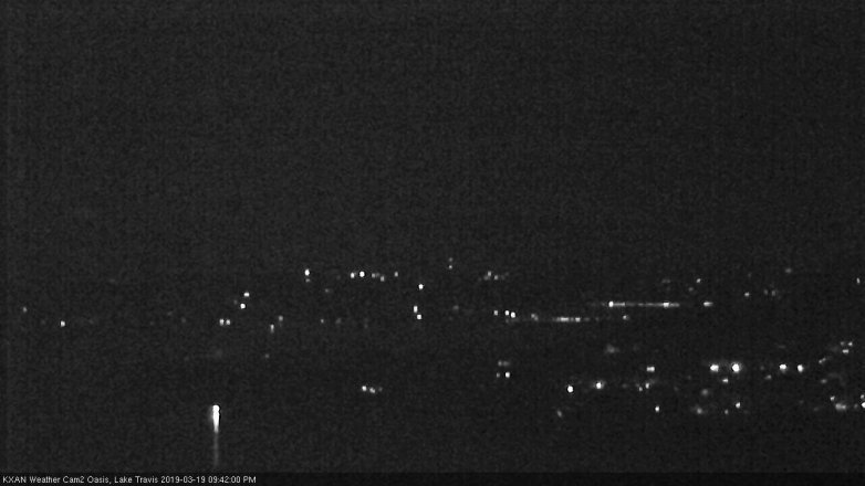 Lake Travis webcam, March 19, 2019 8:45 PM CT
