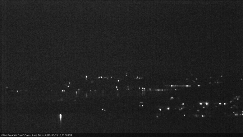 Lake Travis webcam, March 19, 2019 9:05 PM CT