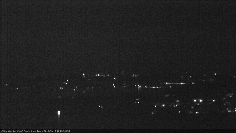 Lake Travis webcam, March 19, 2019 9:15 PM CT