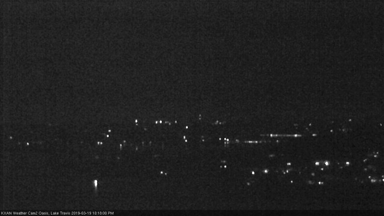 Lake Travis webcam, March 19, 2019 9:20 PM CT
