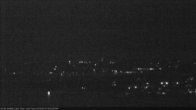 Lake Travis webcam, March 19, 2019 9:25 PM CT