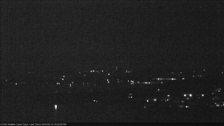 Lake Travis webcam, March 19, 2019 9:30 PM CT