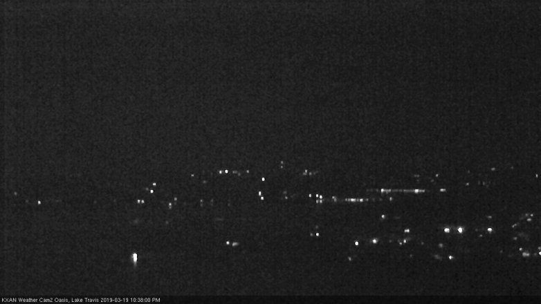 Lake Travis webcam, March 19, 2019 9:40 PM CT