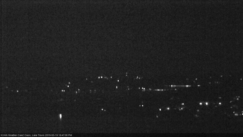 Lake Travis webcam, March 19, 2019 9:50 PM CT