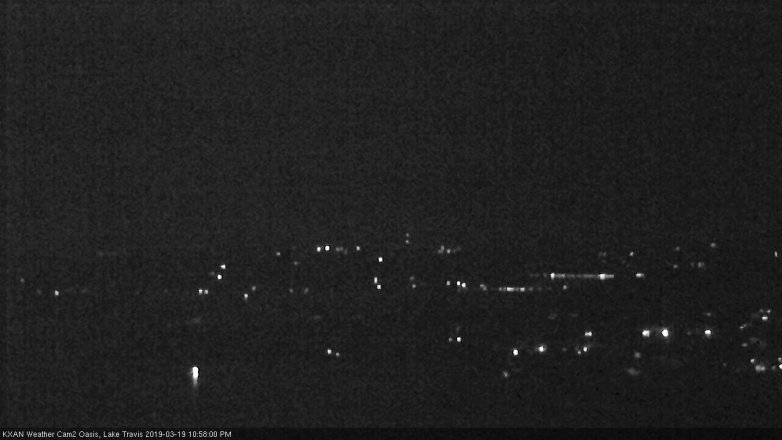 Lake Travis webcam, March 19, 2019 10:00 PM CT