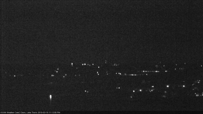 Lake Travis webcam, March 19, 2019 10:15 PM CT