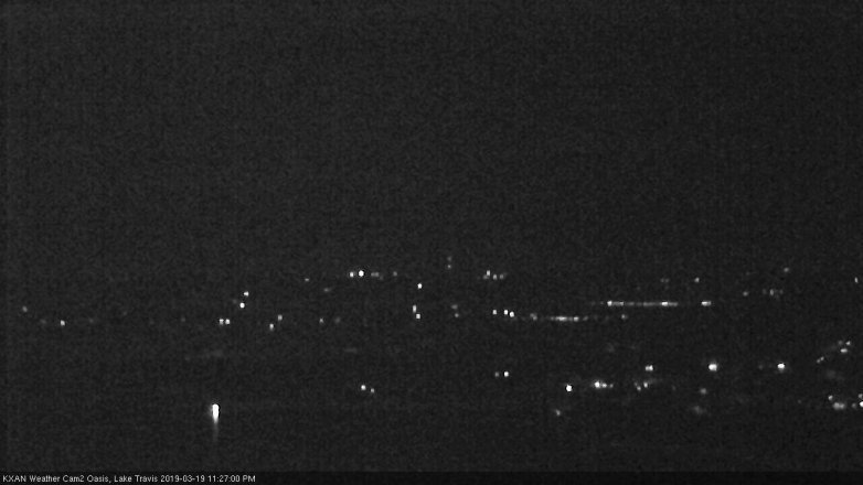 Lake Travis webcam, March 19, 2019 10:30 PM CT
