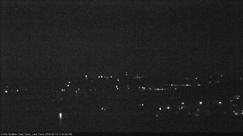 Lake Travis webcam, March 19, 2019 10:45 PM CT