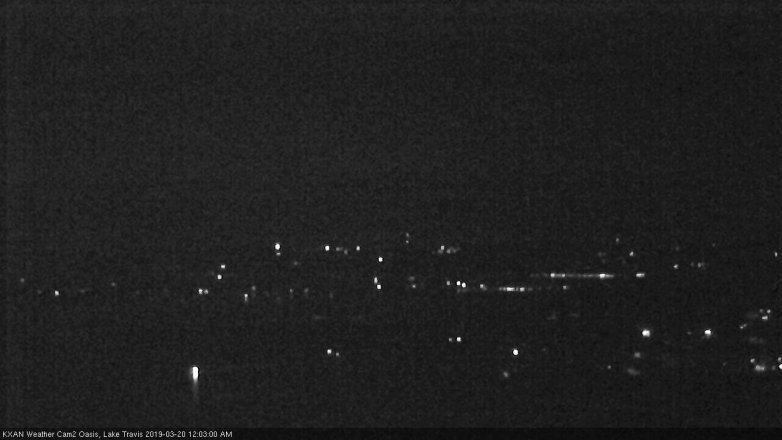 Lake Travis webcam, March 19, 2019 11:05 PM CT
