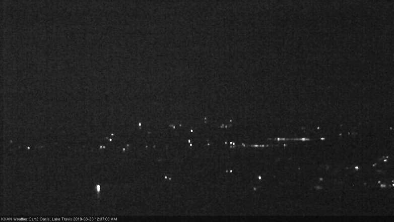 Lake Travis webcam, March 19, 2019 11:40 PM CT