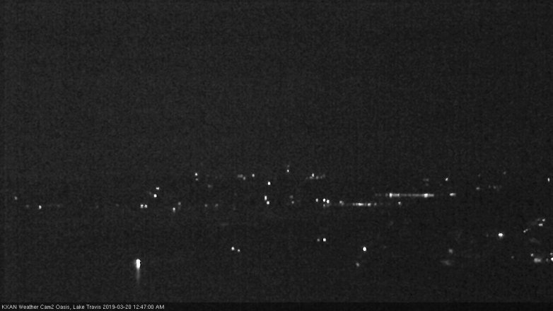 Lake Travis webcam, March 19, 2019 11:50 PM CT