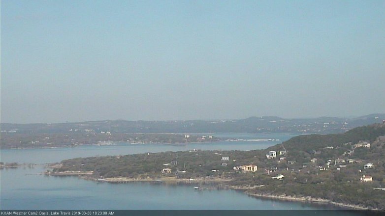 Lake Travis webcam, March 20, 2019 9:25 AM CT