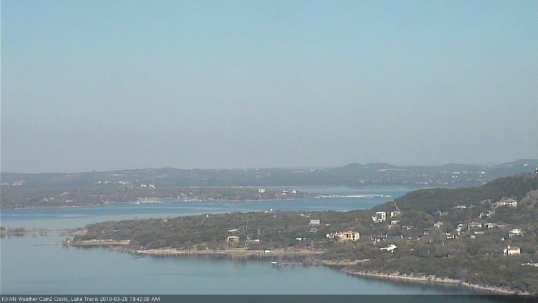 Lake Travis webcam, March 20, 2019 9:45 AM CT