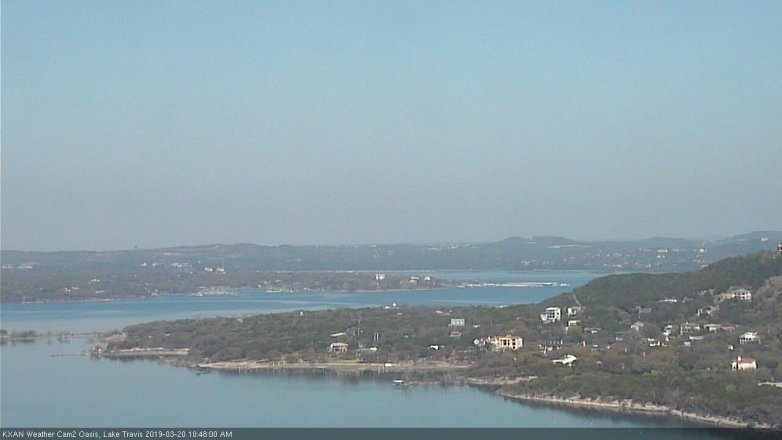 Lake Travis webcam, March 20, 2019 9:50 AM CT