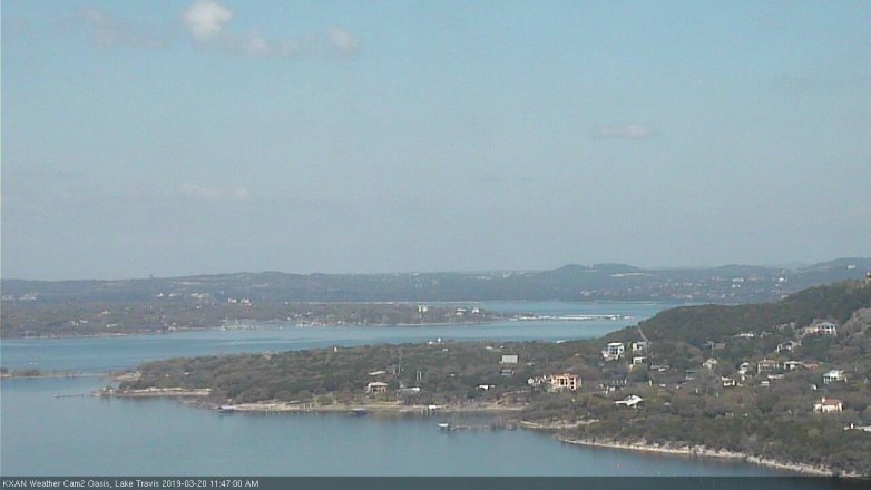 Lake Travis webcam, March 20, 2019 10:50 AM CT